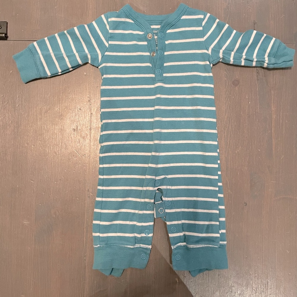 4/$15🌸 Blue One Piece Baby Romper